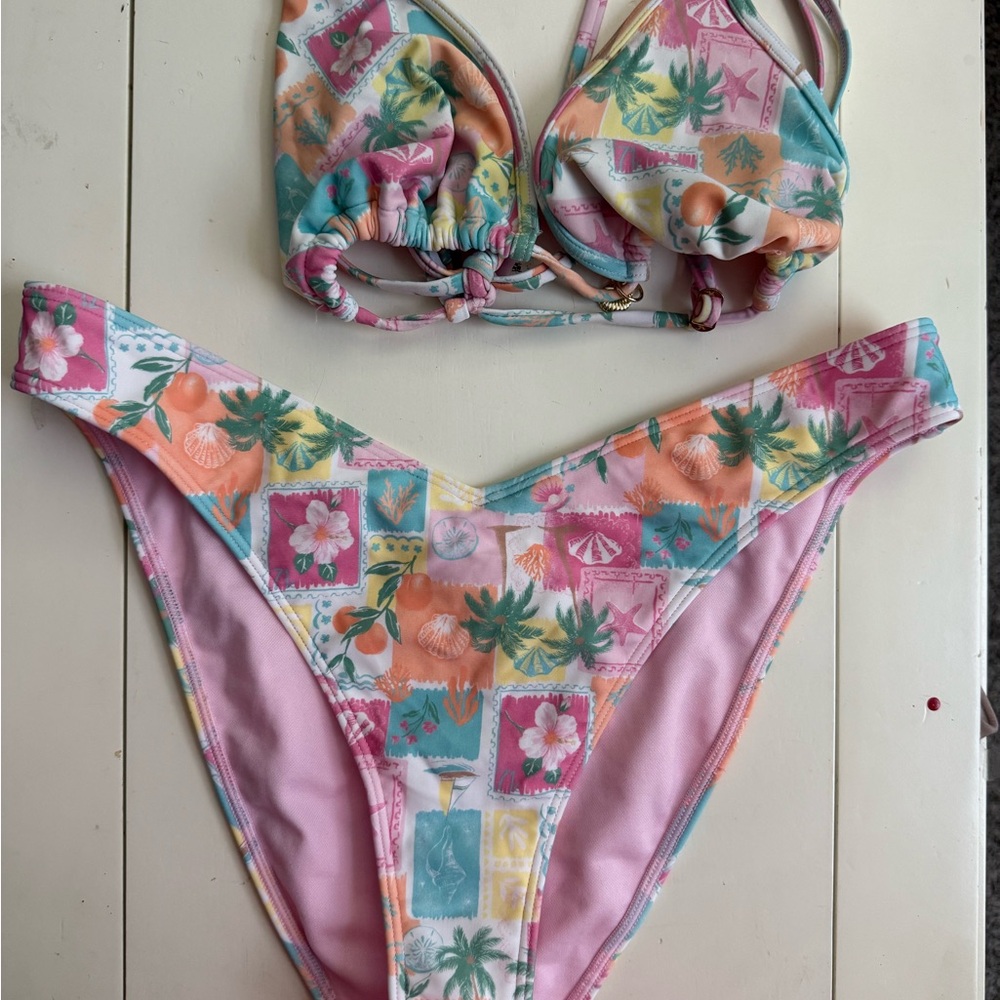Tropical Double strapped Bikini